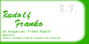 rudolf franko business card
